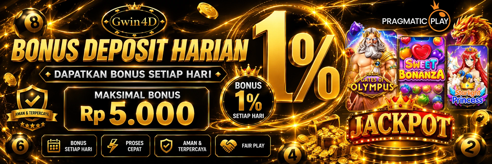 BONUS DEPOSIT HARIAN 1% (MAX 5.000)